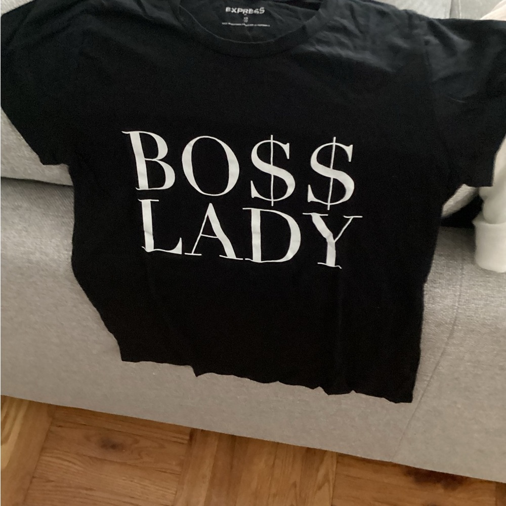 Express Black Graphic Short Sleeve Tee